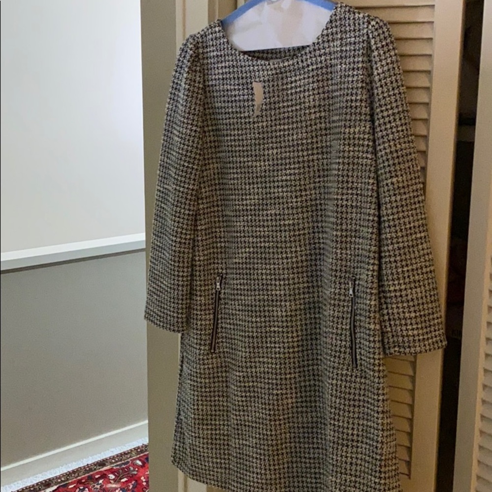 Gap Houndstooth Tweed Shift Dress
